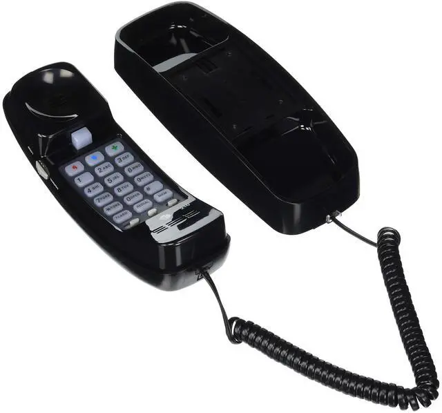Alt view image 6 of 6 - at&t 89-0008-05 model 93040; at&t 210 trimline corded phone, black