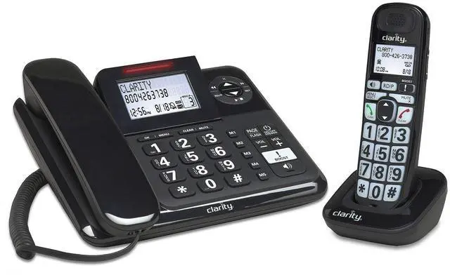 Alt view image 18 of 18 - Clarity 53727.000 E814CC Moderate Hearing Loss Corded and Cordless Phone Combo