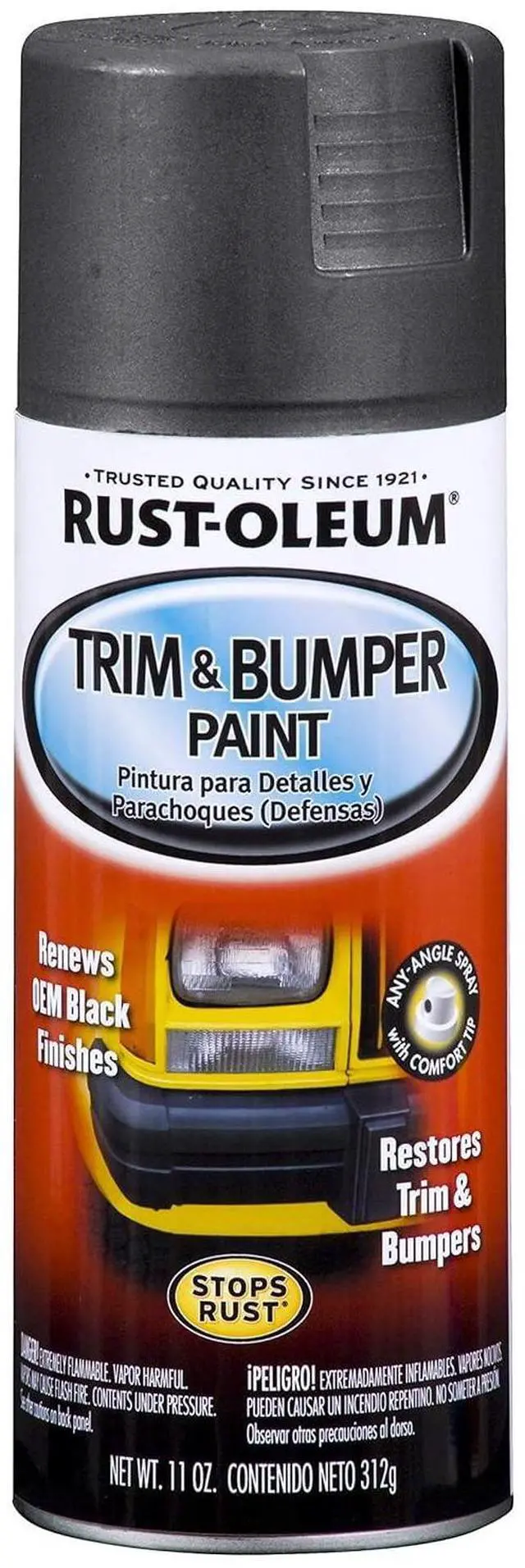 Alt view image 6 of 6 - Rust-Oleum Spray Paint,Black,11 oz. HAWA 251574