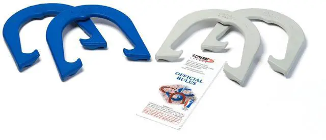 Alt view image 3 of 3 - St Pierre Sports Eagle Tournament Horseshoe Set, Blue/Gray