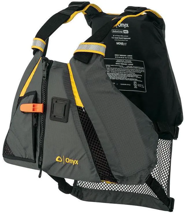 Alt view image 10 of 10 - Onyx Movement Dynamic Paddle Sports Vest - Extra Small and Small Movement Dynamic Paddle Sports Vest - Yellowith Grey - Extra Small and Small
