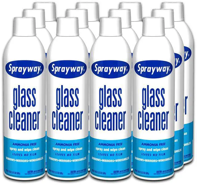 Main image of Sprayway Glass Cleaner with Foaming Spray for a Streak-Free Shine for Home and Automotive Use, 19 oz, Pack of 12, White