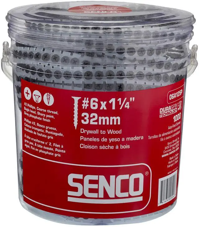 Alt view image 15 of 15 - SENCO 06A125P Screws,1-1/4 In,PK1000
