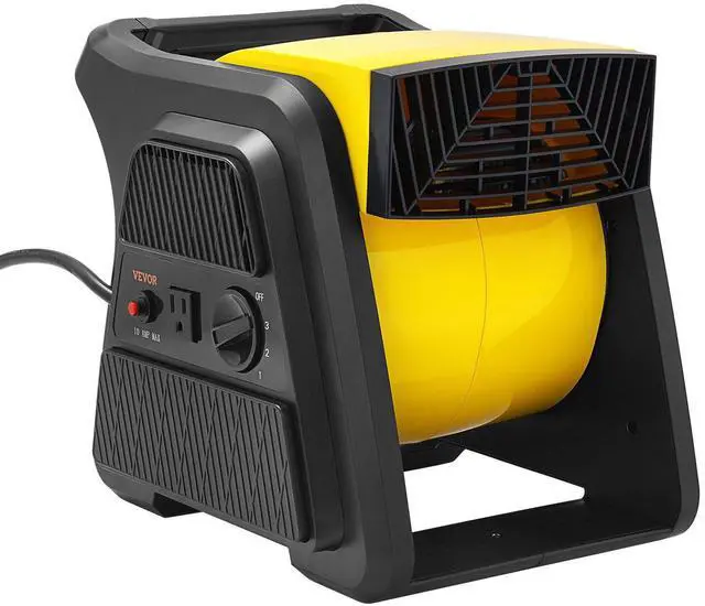 Alt view image 9 of 9 - VEVOR Pivoting Utility Fan, 600 CFM High Velocity Floor Blower for Drying, Cooling, Ventilating, Exhausting, 300 Blowing Angle Air Mover, Portable Carpet Dryer Fan for Home, Work Shop