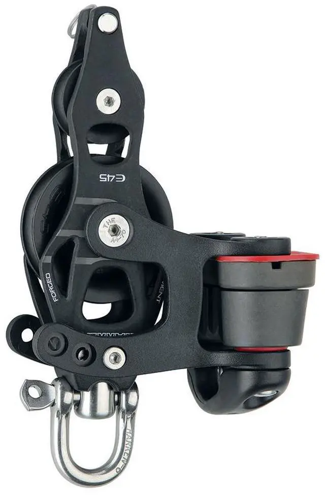 Alt view image 3 of 3 - HARKEN 45MM SINGLE ELEMENT BLOCK W/ FIDDLE & SWIVEL W/