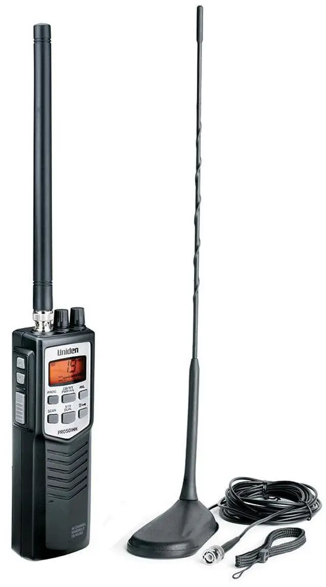 Alt view image 5 of 5 - UNIDEN - PRO501TK 40 CHANNEL HANDHELD CB RADIO WITH 10 NOAA WEATHER CHANNELS & MAGNETIC MOUNT ANTENNA