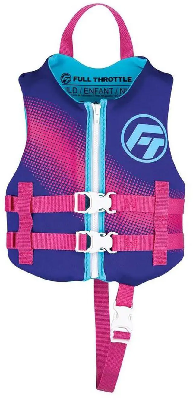 Alt view image 4 of 4 - Full Throttle 142100-600-001-22 Child Rapid-Dry Life Jacket - Purple