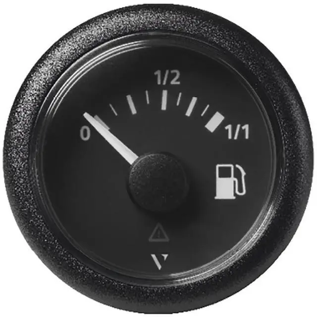 Main image of Veratron 52mm (2-1/16") ViewLine Fuel Tank Level Gauge - 0 to 1/1 - Black Dial & Round Bezel