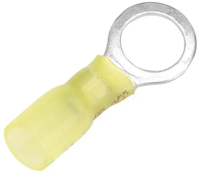 Main image of Pacer 12-10 AWG Heat Shrink Ring Terminal - 3/8" Stud Size - 25 Pack