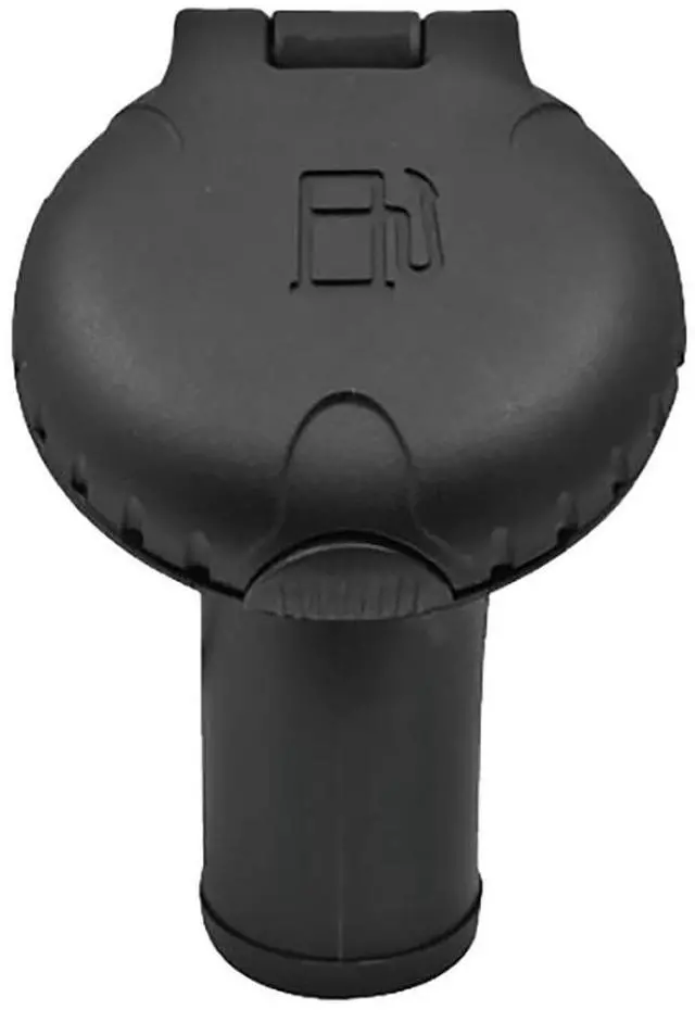 Main image of Attwood Deck Fill f/Carbon Canister System - Angled Body & Scalloped Black Plastic Cap