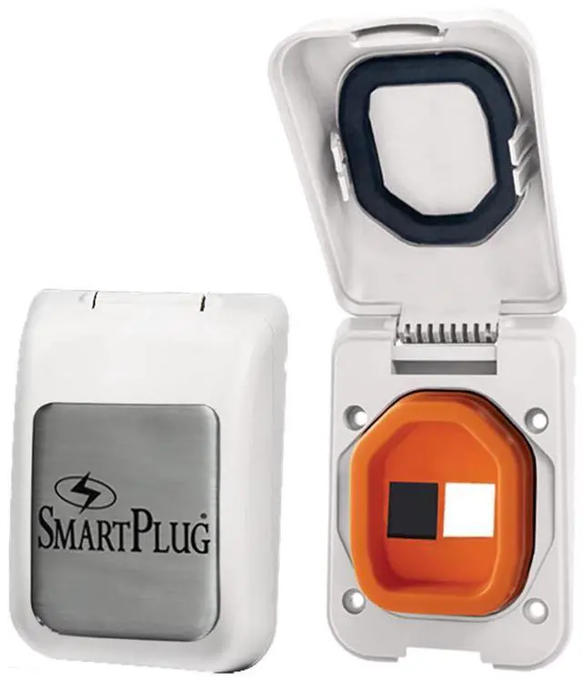 Main image of SmartPlug Data Port Case/Inlet Only - White Cover w/One Blank Plug & One Open Port