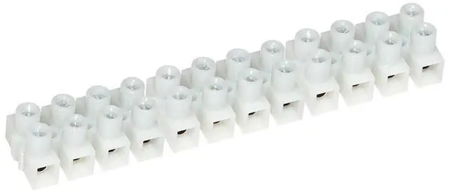 Main image of Pacer 20A Euro Style Terminal Block - 12 Gang - 5 Pack
