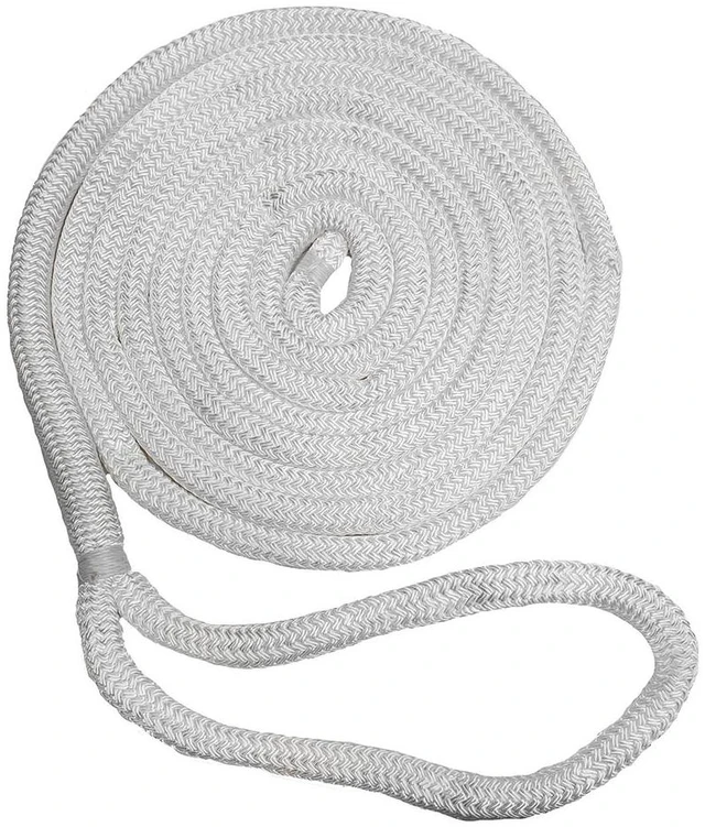 Alt view image 5 of 6 - New England Ropes Double Braid Dock Line - White - 50 Feet Double Braid Dock Line - White - 50 Feet