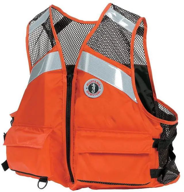 Main image of Mustang Industrial Mesh Vest - Orange - Large/XL