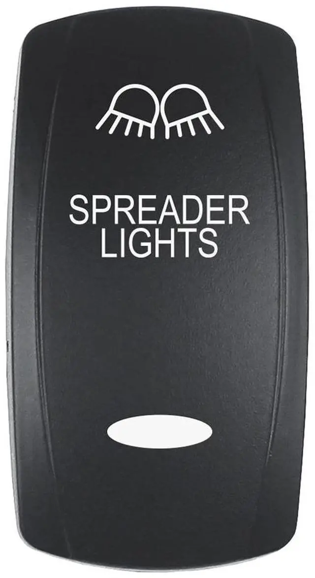 Main image of Pacer Actuator - 'SPREADER LIGHTS' f/V Series Contura Switches - Black - Laser Etched (Top/Bottom Light)