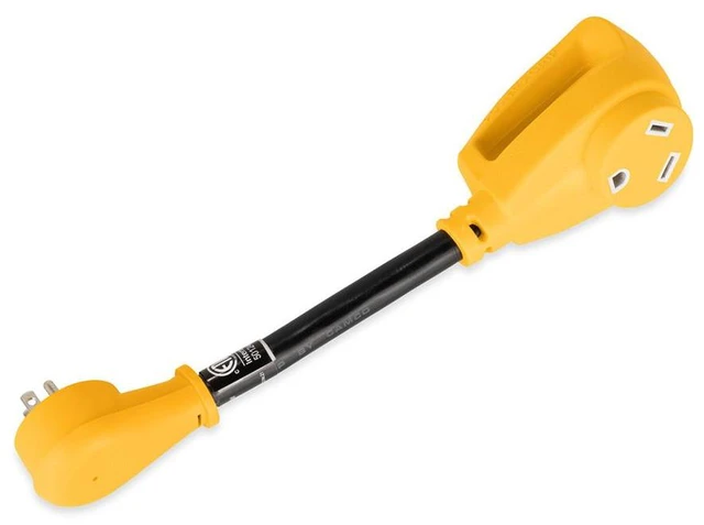 Alt view image 7 of 7 - Camco PowerGrip 30A/50A Dogbone RV Power Cord Adapter 55183