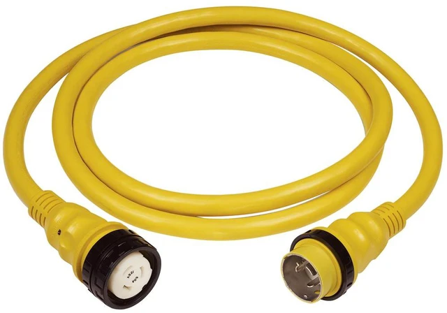 Alt view image 5 of 5 - Marinco 50A 125V Shore Power Cable - 50' - Yellow