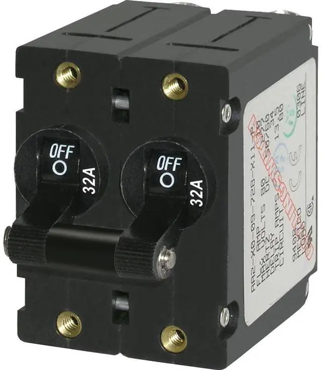 Alt view image 3 of 3 - BLUE SEA 7349 CIRCUIT BREAKER AA1 32A BLACK
