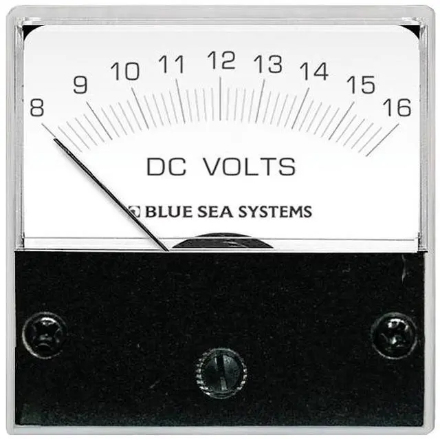 Alt view image 2 of 2 - Blue Sea 8028 DC Analog Micro Voltmeter - 2" Face, 8-16 Volts DC [8028]
