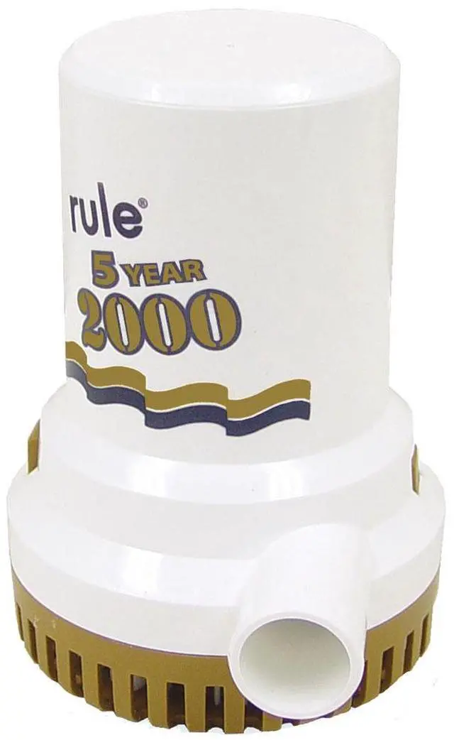 Alt view image 6 of 6 - RULE 2000 GPH GOLD SERIES NON  AUTOMATIC BILGE PUMP  09