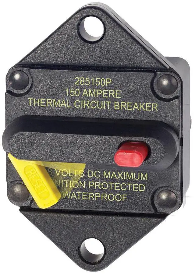Alt view image 8 of 8 - Blue Sea 7089 150 Amp Circuit Breaker Panel Mount 285 Series