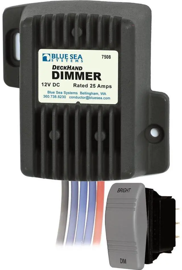 Alt view image 9 of 9 - Blue Sea 7508 DeckHand Dimmer - 25 Amp/12V
