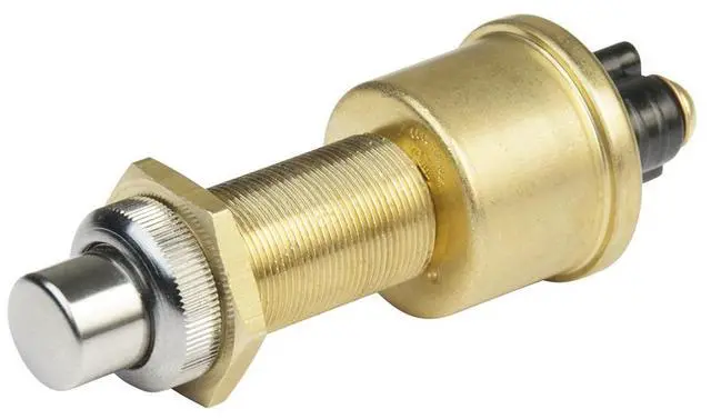 Alt view image 8 of 8 - BEP 2-Position SPST Heavy-Duty Push Button Switch - OFF/(ON) - 35 Amp