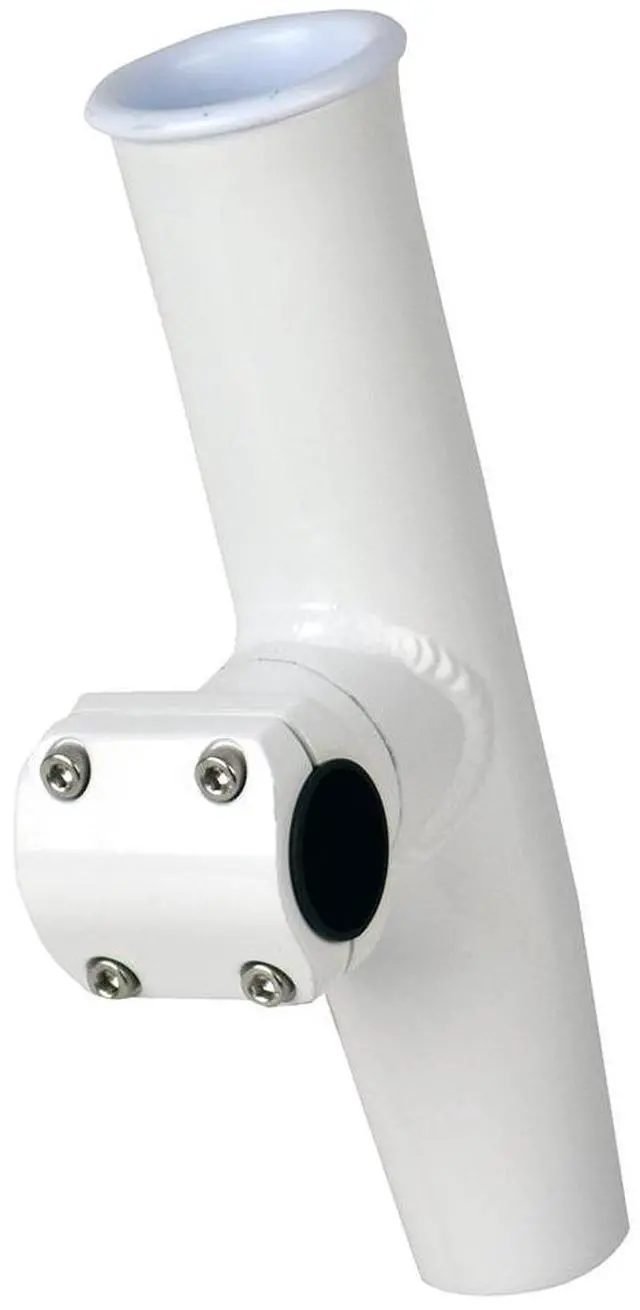 Alt view image 3 of 3 - CE Smith Adjustable Mid Mount Rod Holder - White Powder Coat Aluminum with Sleeve and Hex Key Adjustable Mid Mount Rod Holder