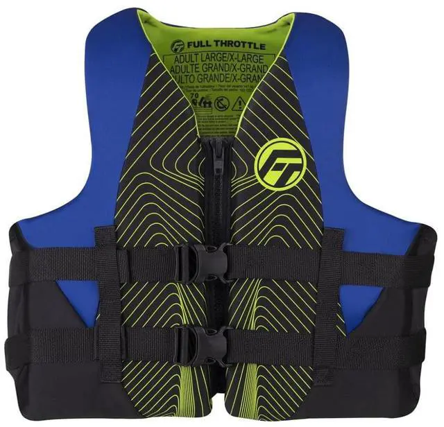 Alt view image 5 of 5 - Full Throttle 142100-500-030-22 Adult Rapid-Dry Life Jacket - Small/Medium, Blue