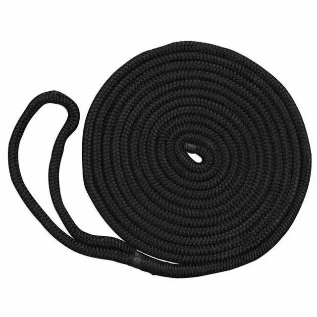 Alt view image 5 of 5 - New England Ropes Double Braid Dock Line - Black - 35 Feet Double Braid Dock Line - Black - 35 Feet