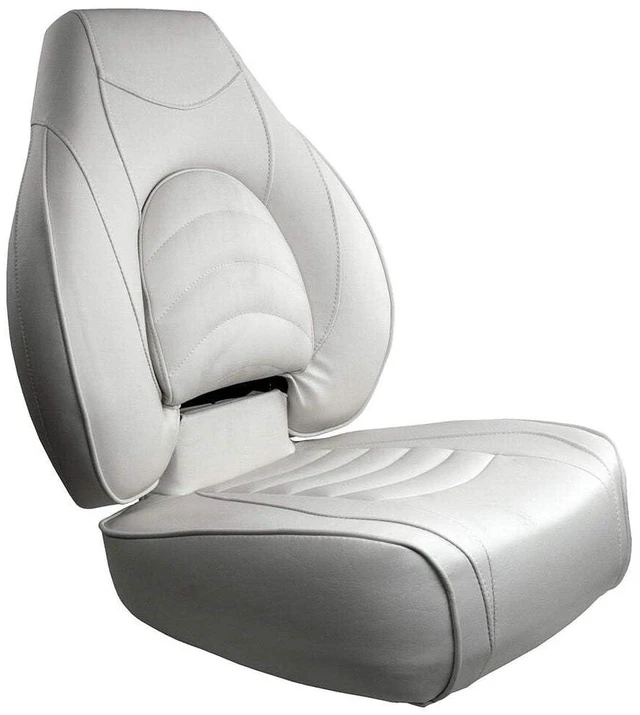 Alt view image 10 of 11 - Springfield Marine 1780238 Deluxe Fish Pro High Back Seat - White