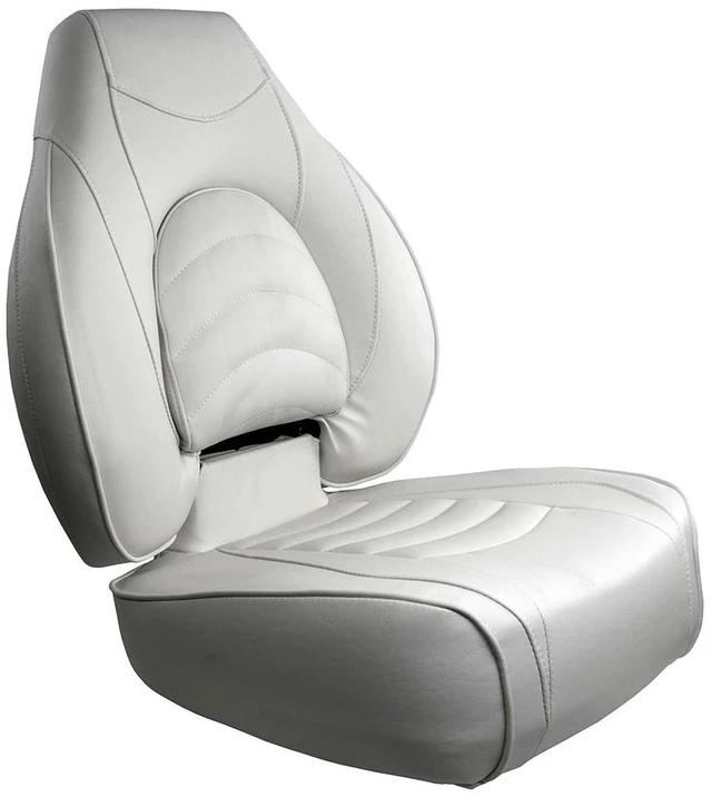 Alt view image 9 of 11 - Springfield Marine 1780238 Deluxe Fish Pro High Back Seat - White