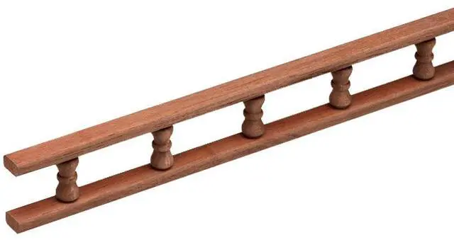Alt view image 4 of 4 - Whitecap 60705 Teak 5' Standard Pin Rail