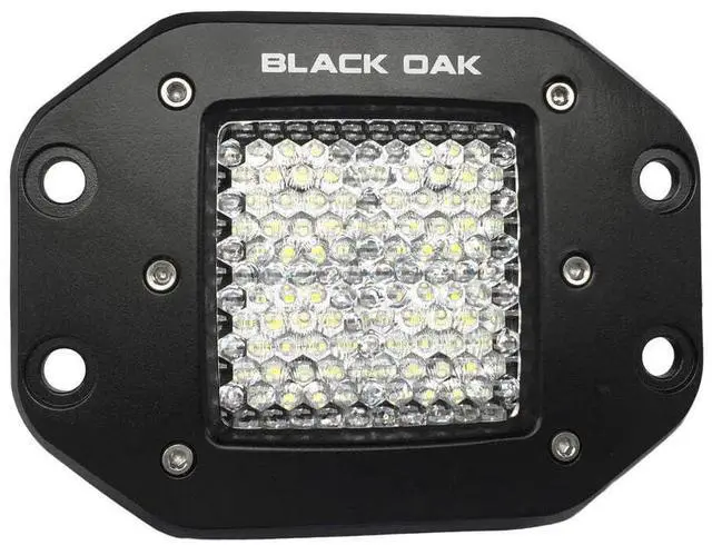 Alt view image 4 of 4 - Black Oak LED Pro Series 2 Inch Flush Mounted Flood Light - Black Pro Series 2 Inch Flush Mounted Flood Light