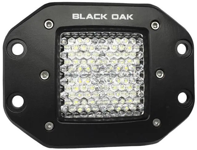 Alt view image 3 of 4 - Black Oak LED Pro Series 2 Inch Flush Mounted Flood Light - Black Pro Series 2 Inch Flush Mounted Flood Light