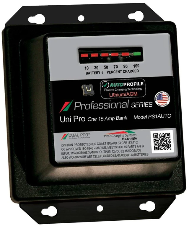 Alt view image 5 of 7 - Dual Pro PS1 Auto 15A - 1-Bank Lithium/AGM Battery Charger