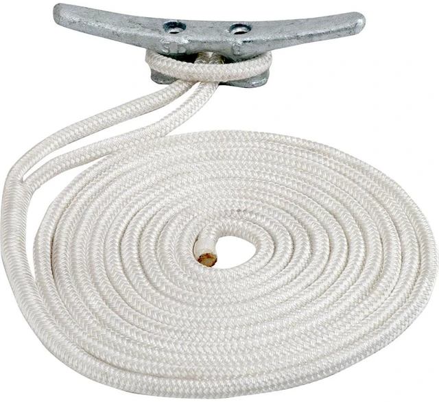 Main image of Sea-Dog Double Braided Nylon Dock Line - 5/8" X 50', - White