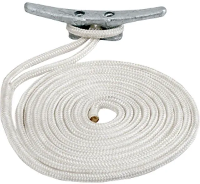 Alt view image 2 of 2 - Sea-Dog Double Braided Nylon Dock Line - 5/8" X 50', - White