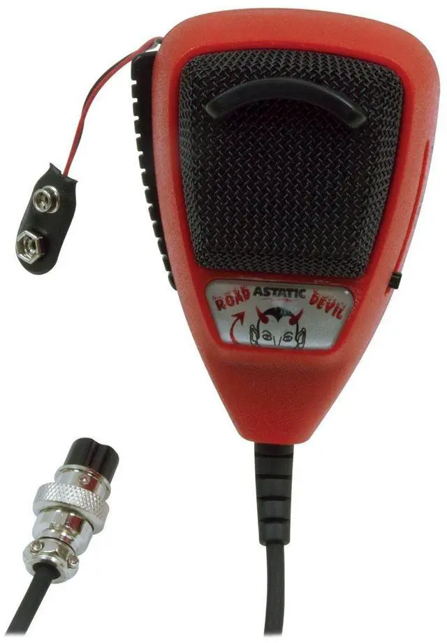 Alt view image 7 of 7 - ASTATIC TM 302-10036 RD104E ROAD DEVIL AMPLIFIED 4-PIN CB MICROPHONE