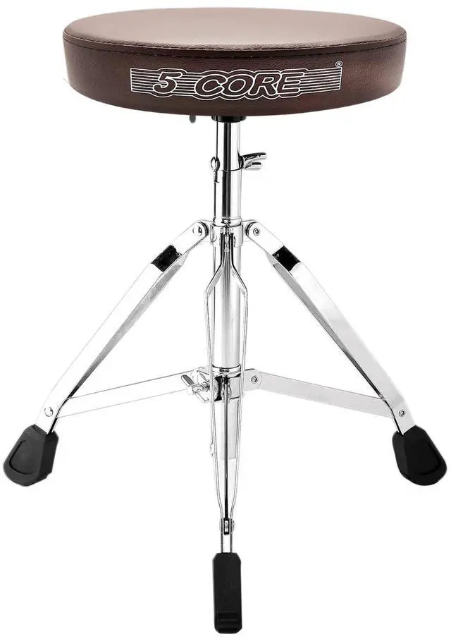 Alt view image 10 of 11 - 5 Core Drum Throne Padded Adjustable Guitar Stool Drummer Seat for Adults & Kids BROWN