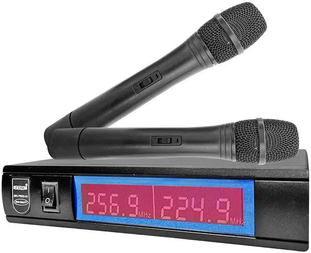 Alt view image 9 of 10 - 5 Core VHF Dual Channel DIGITAL Wireless Microphone System Receiver & 2x Hand Mic