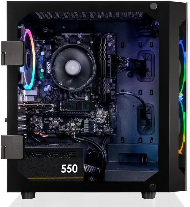 Alt view image 16 of 16 - CLX SET Gaming Desktop - AMD Ryzen 7 5700G 3.8GHz 8-Core Processor, 16GB DDR4 Memory, Radeon Vega 8 2GB Shared Graphics 1TB NVMe M.2 SSD,  WiFi, Win 11 Home 64-bit