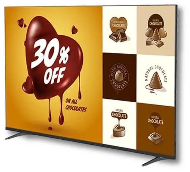 Alt view image 4 of 4 - Sharp 4PB55EJ2U 55" Professional Display - 54.6" LCD - High Dynamic Range (HDR) - 16 Hours/ 7 Days Operation - 3840 x 2160 - 16:9 - 6 ms - Direct LED - 300 Nit - 2160p - Speakers - HDMI - USB - ...