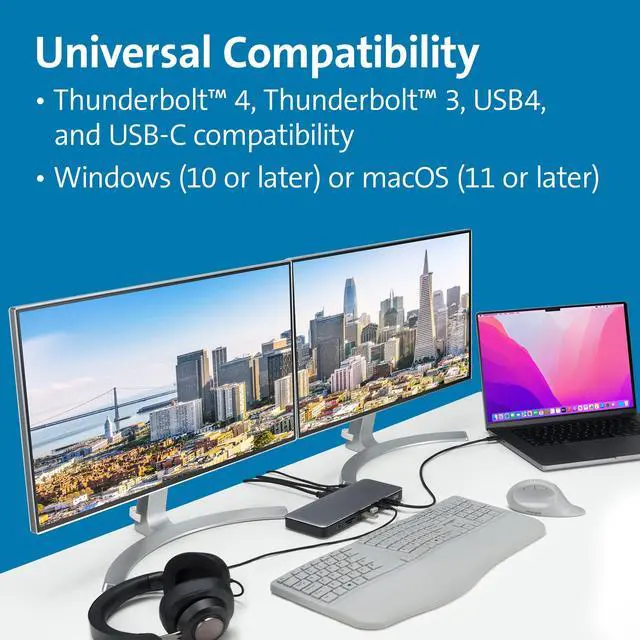 Alt view image 14 of 14 - Kensington SD5760T Thunderbolt 4 Dual 4K Docking Station K34110NA