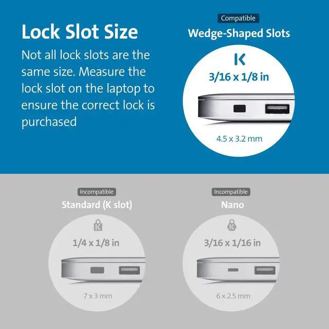 Alt view image 12 of 12 - Kensington Slim N17 2.0 Combination Laptop Lock for Wedge-Shaped Slots - Resettable - 4-wheel - Combination Lock - Carbon Steel - 5.91 ft - For Notebook