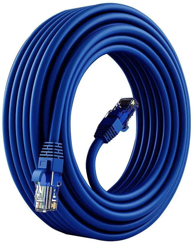 Alt view image 7 of 9 - 5 Core Ethernet Cable 15 ft Long Cat 6 Computer Internet Patch Cord High Speed WiFi RJ45 for Gaming Indoor Outdoor Use - ET 15FT BLU