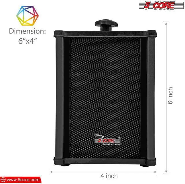 Alt view image 12 of 12 - 5 Core Outdoor Speakers Pair Stereo In Wall Speaker 100W Peak Passive Outside Surface Mount Wired Waterproof Patio House Garage Indoor Exterior Audio System Out Door Bocinas Para Casa - 10T G 2PCS