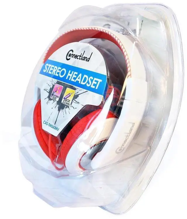 Alt view image 13 of 13 - SYBA Red/White CL-AUD63080 3.5mm Connector Binaural Headphone