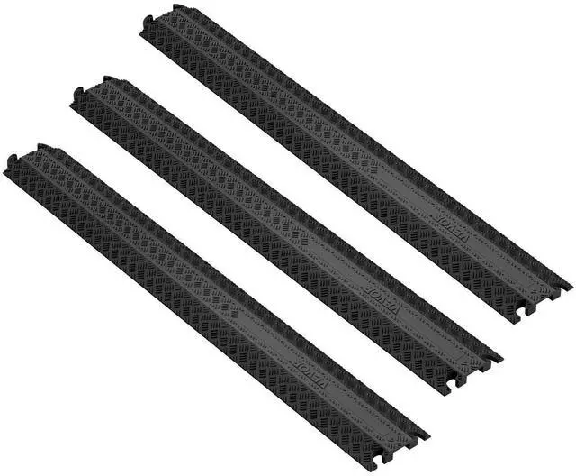 Alt view image 9 of 11 - VEVOR 3 PCs 39 in Speed Bumps 2000 lbs Cable Protector Ramp Drop Over Cord Cover