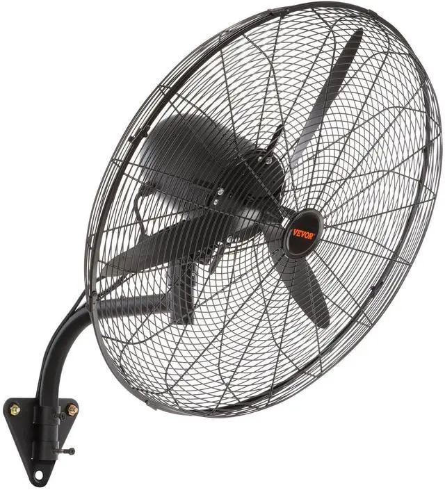 Alt view image 9 of 11 - VEVOR Wall-Mount Misting Fan, 30 Inch, 3-speed High Velocity Max. 9500 CFM, Waterproof Oscillating Industrial Wall Fan, Commercial or Residential for Warehouse, Greenhouse, Workshop, Black, ETL Listed